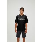 Bad Bear Title Oversize T-Shirt Siyah Baskılı Erkek Tişört