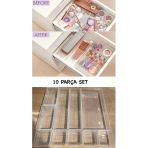 Bade 10 Parça Set Modüler Mutfak Çekmece içi Kaşıklık Çatal Bıçak Organizer Düzenleyici
