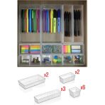 Bade 13'Lü Set Dolap Içi Takı Makyaj Organizer Çekmece Içi Düzenleyici Set Kalemlik Takı Kutusu