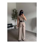 Bade Butik Bej Premium Kalite Yelek Pantolon Takım