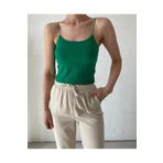 Bade Butik Zümrüt Yeşili Ip Askılı Kısa Tina Crop (40 CM)