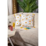 Bade Design 2li Punch Nakışlı Kırlent Kılıfı Yastık Klıfı Çok Tercih Edilen PAPATYA