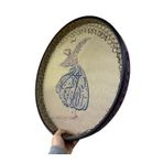 Bade Müzik Erbane Bendir - İran Arbani Üst Kalite Sarı Mevlana Desenli 55Cm Kılıflı
