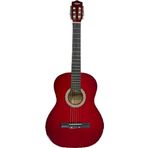 Bade Müzik Klasik Gitar Tam Boy 4/4 Düz Kırmızı Sap Ayarlı Üst Kalite