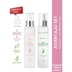 Bade Natural Biberiye Suyu Saç Toniği & Gül Suyu Tonik %100 Doğal ve Saf 2 Parça Geri Dönüştürülebilir