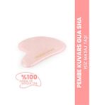 Bade Natural Kuvars Gua Sha Pembe Doğal ve Gerçek Yüz Masaj Taşı