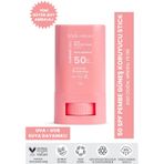 Bade Natural Ton Eşitleyici ve Yüksek Koruyucu Pembe Stick Güneş Kremi SPF50 16 G