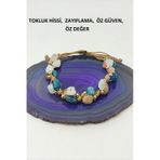 Badeaccessories Amorf Natürel Doğaltaş Bileklik Apatit,ay Taşı,güneş Çok Renkli
