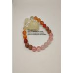 badeaccessories Sertifikalı 8 Mm Pembe Kuvars, Gül Kuvars, Güneş Taşı, Akik, Kristal Kuvars Doğaltaş Bileklik C2