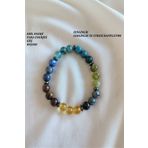 badeaccessories Sertifikalı Stres, Güç, Para, (apatit,akik,obsidyen,sitrin,kaplangözü,lapis, Doğaltaş Bileklik BA64