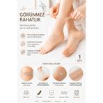 BADELMİRA 1 Adet Ten Kaymaz Silikon Tabanlı Yok Gibi 5 den Şeffaf Tül Çorap Yoga Pilates ve Günlük Kullanım Çorabı