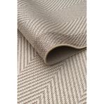 Badelya Home 6633 Krem Bej Bordür Çerçeveli Sisal Leke Tutmaz Kolay Temizlenen Kaymaz Pamuk Dokuma Taban Halı - Bej - Krem - 160 x 230 cm