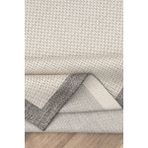 Badelya Home 6651 Krem Gri Bordür Çerçeveli Sisal Leke Tutmaz Kolay Temizlenen Kaymaz Pamuk Dokuma Taban Halı - Gri - Krem - 80 x 300 cm