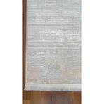 Badelya Home Krem Saten Bambu Ince Sık Dokuma Parlak Yüzey Kaymaz Özel Kesme Salon Koridor Halı Yolluk - 200 x 300 cm