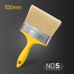 Badem10 (1 Adet) No:5 Sarı Saplı Kestirme Boya Fırçası Boya Badana Kestirme Fırçası 100 mm 4 Inc Fırça - ÇokRenkli