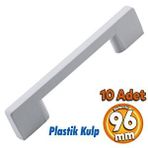 Badem10 10 Adet Plastik Kulp Köprü Mobilya Mutfak Dolabı Çekmece Dolap Kulpları Kapak Kulpu Kulb Beyaz 96 mm