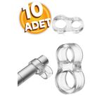 Badem10 10 Adet Şeffaf Silikon Kapı Pencere Kolu Stoperi