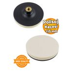 Badem10 115 Mm Oto Araba Araç Pasta Cila Polisaj Keçesi Mermer Metal Çelik Parlatma Matkap Yün Keçesi Pedi