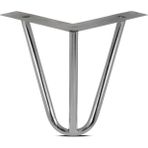Badem10 12 cm Krom Metal Baza Mobilya Koltuk Kanepe Sehpa Puf Ünite Ayağı