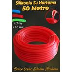 Badem10 1/2 Silikonlu Bahçe Çeşme Sulama Hortumu 50 Metre Araç Yıkama Hortumu