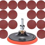 Badem10 17 Parça Cırt Zımpara Seti + 115 mm Matkap Aparatı