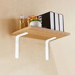 Badem10 19x26 cm 2 Adet Raf Altı Raf Tutucu L Demir Beyaz Montaj Aparatı