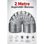 Badem10 2 mt Telli Kopmayan Davlumbaz Baca Flexible Aspiratör Borusu