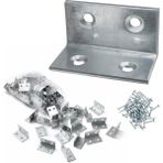 Badem10 (25 Adet) Metal Köşebent 40X20X20 mm L Demiri Gönye Mobilya Dolap Duvar Sabitleme Bağlantı Aparatı - Gümüş