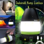 Badem10 300 Lümen Beyaz LED Dekoratif Kamp Lambası Şarjlı Taşınabilir El Feneri ABS Malzemeden
