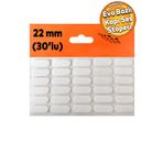 Badem10 30'lu Yapışkanlı Beyaz Eva Dolap Çekmece Kapağı Ses Stoperi Tamponu Koruyucu Engelleyici 22 mm Oval