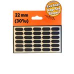 Badem10 30'lu Yapışkanlı Siyah Eva Dolap Çekmece Kapağı Ses Stoperi Tamponu Koruyucu Engelleyici 22 mm Oval