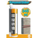 Badem10 345 ml Kimyasal Dübel Montaj Sıvı Çivi Yapıştırıcı Epoksi Ankraj Harç Beton Tuğla Duvar Gaz Beton