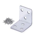 Badem10 35x35x30 mm 5 Adet Mobilya Dolap Köşe Bağlantı Sabitleme L Demir Gönye