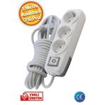 Badem10 3'lü Anahtarlı 5 mt Topraklı Seyyar Kablolu Piriz