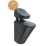 Badem10 4 Adet Pelikan Etajer Ahşap Raf Tutucu Cam Etejeri Metal Vidalı Siyah Cam Tutucu