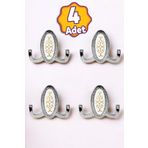 Badem10 (4 ADET) Seçil Vestiyer Krom Metal Duvar Portmanto Mobilya Dolap Elbise Askısı Askılığı Askılık