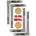 Badem10 4 ADET Sofra Ayağı 22 cm Metal Katlanır Siyah Taban Yer Sofrası Sini Altı Mobilya Ayak Sehpa Masa