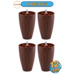 Badem10 4 Adet Vidalı (M8 INCE DİŞ) 12 Cm (CEVİZ) Plastik Mobilya Yükseltici Koltuk Kanepe Ayağı Ayakları