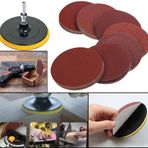 Badem10 42 Parça 115 mm Cırt Zımpara Seti + Matkap Aparatı