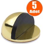 Badem10 5 Adet Yarımay Yapışkanlı Kapı Kolu Stoperi Tamponu Metal Kapı Stopu Durdurucu Tutucu Tutacağı Gold Altın - 1 Adet