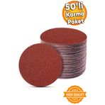Badem10 50 Adet Cırt Zımpara Kağıdı El Zımparaları Seti 115 Mm Avuç Içi Spiral Taşlama Karma Paket