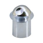 Badem10 50 mm Silikonlu Contalı Vidalı Parlak Krom Kapı Stoperi