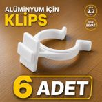 Badem10 6 ADET Alüminyum Baza Klipsi Mutfak Dolap Tezgah Alt Kısım Kapatma Kılips Mobilya Ayak Tutucu Toka