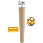 Badem10 Ahşap (25 CM) Sehpa Puf Tabure Tv Ünitesi Ayağı Ayakları M8 Civatalı Bağlantı Aparatlı