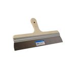 Badem10 Ahşap Eğri Saplı Metal Macun Spatula Temizlik Boya Sıva Kazıma Harç Karıştırma Ispatulası 25 cm