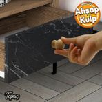 Badem10 Ahşap Topaç Düğme Kulp Tek Vidalı Çekmece Mutfak Mobilya Dolabı Dolap Kulbu - Ahşap Rengi