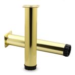 Badem10 Akça Ayarlanabilir 25 cm Gold Altın Metal Baza Mobilya Kanepe Sehpa TV Ünitesi Koltuk Ayağı