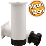 Badem10 Akça Ayarlanabilir Mobilya Kanepe Koltuk Baza Yükseltme Yükseltici Ayağı Metal Ayakları 12 Cm Beyaz