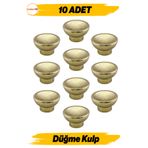 Badem10 Alegro Düğme Gold Altın (10 ADET) Plastik Mobilya Mutfak Çekmece Dolap Dolabı Kulpu Kulbu Kulpları