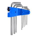 Badem10 Allen Alyan Krom Anahtar Uzun 9'lu Set Altıgen Vida Sıkma Sökme Metal 1.5 2 2.5 3 4 5 6 8 10 mm